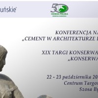 Konferencja „Cement w architekturze i sztuce” i targi KONSERWACJE 2015 – 22-23.10.2015